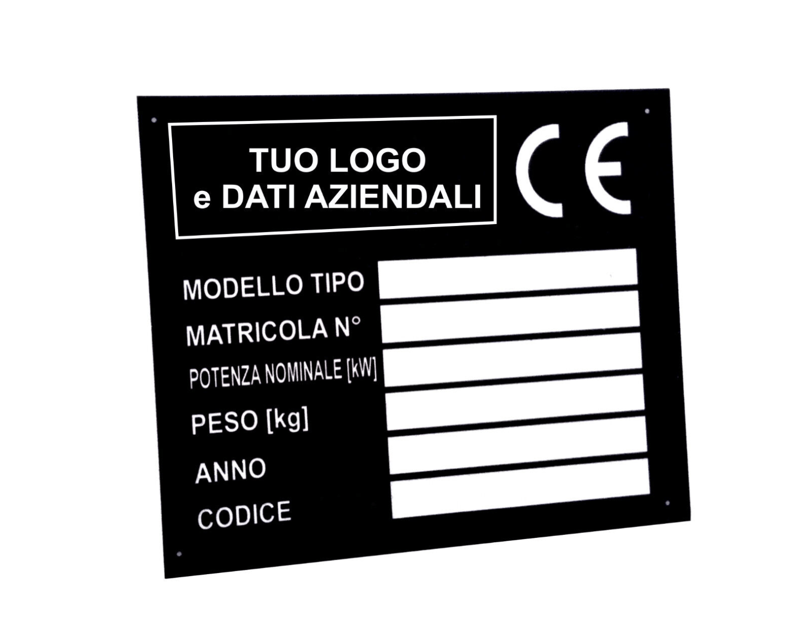 targhetta di certificato